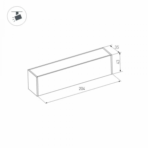 Трековый светодиодный светильник Arlight Mag-Flat-45-L205-6W Day4000 046572 Трековый светодиодный светильник Arlight Mag-Flat-45-L205-6W Day4000 046572