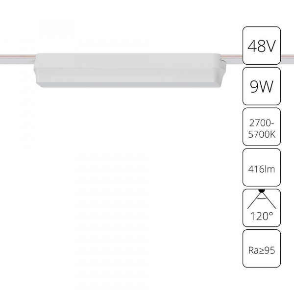 Трековый светодиодный светильник Arte Lamp Rapid A2953PL-1WH Трековый светодиодный светильник Arte Lamp Rapid A2953PL-1WH