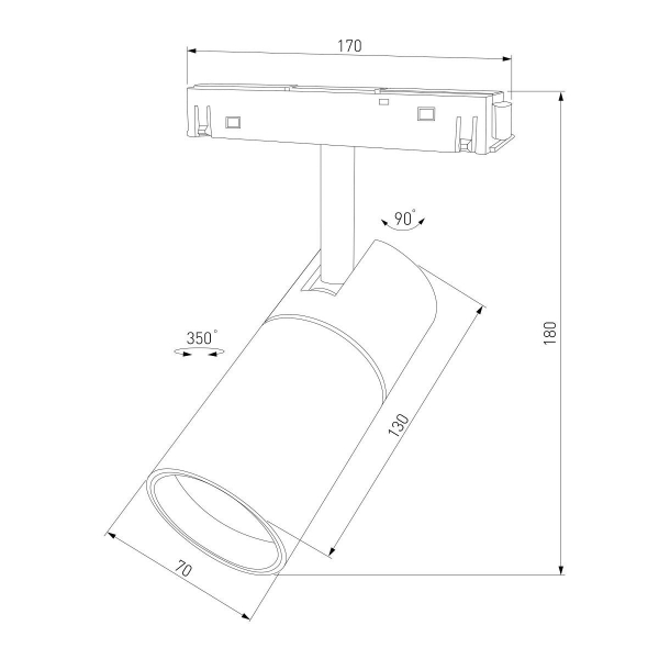 Трековый светодиодный светильник Elektrostandard Slim Magnetic 85013/01 a067380 Трековый светодиодный светильник Elektrostandard Slim Magnetic 85013/01 a067380