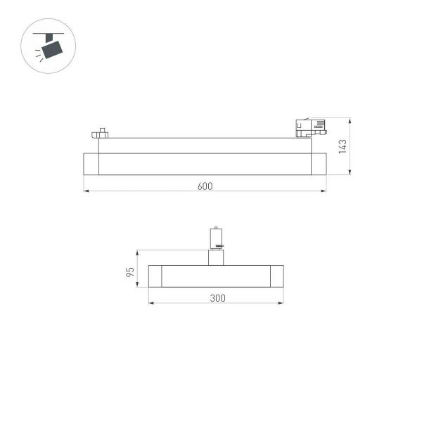 Трековый светодиодный светильник Arlight LGD-Afina-4TR-S600x300-50W Day4000 035495(1) Трековый светодиодный светильник Arlight LGD-Afina-4TR-S600x300-50W Day4000 035495(1)
