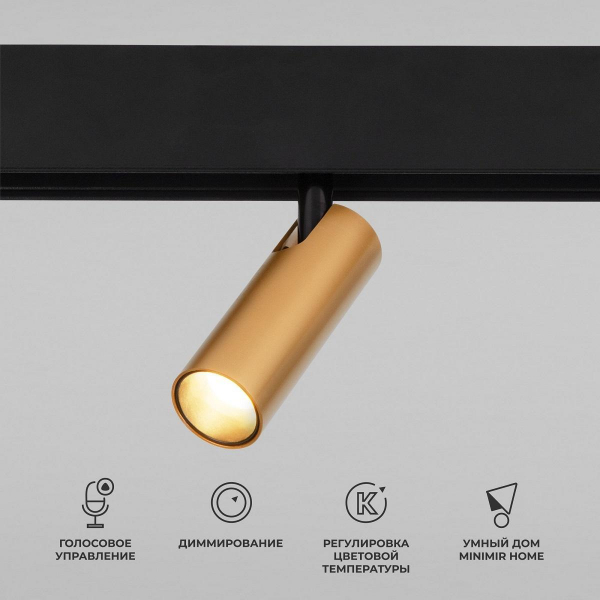 Трековый светодиодный светильник Elektrostandard Slim Magnetic Dim Cubo 85070/01 латунь a063529 Трековый светодиодный светильник Elektrostandard Slim Magnetic Dim Cubo 85070/01 латунь a063529