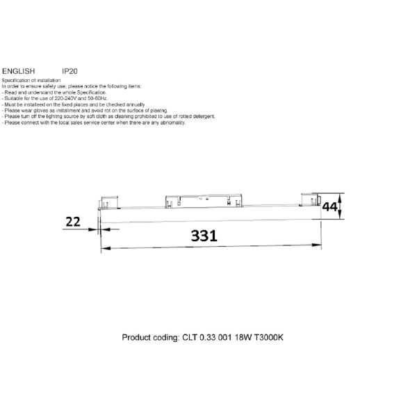 Трековый светодиодный светильник Crystal Lux CLT 0.33 001 18W WH T4000K