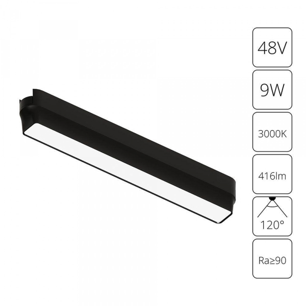 Трековый светодиодный светильник Arte Lamp Rapid A1153PL-1BK Трековый светодиодный светильник Arte Lamp Rapid A1153PL-1BK
