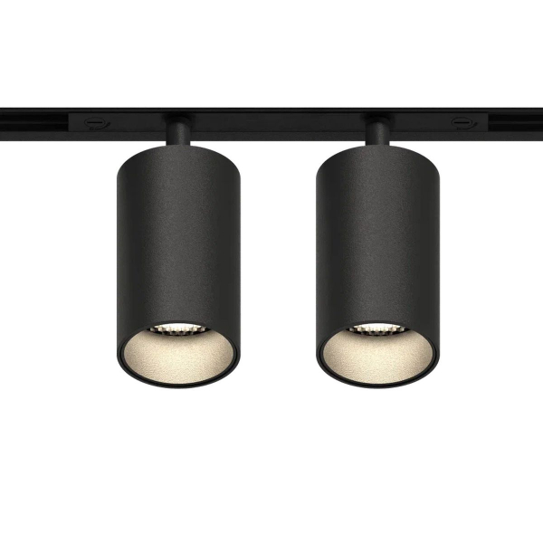 GRAFFIT Трековый светильник TWIN-SPOT LED 48В 2x10Вт 4000К CRI90 36° NO-DIM угольно-черный