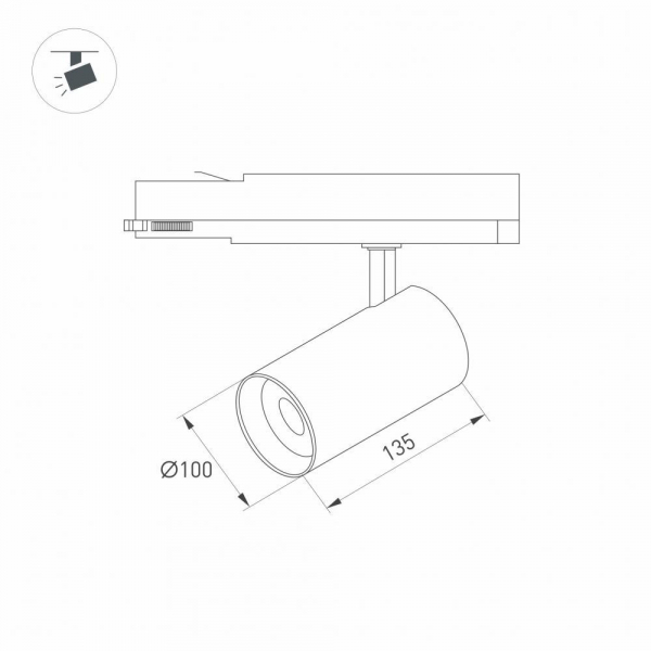 Трековый светодиодный светильник Arlight LGD-Nika-4TR-R100-40W Warm3000 031179 Трековый светодиодный светильник Arlight LGD-Nika-4TR-R100-40W Warm3000 031179