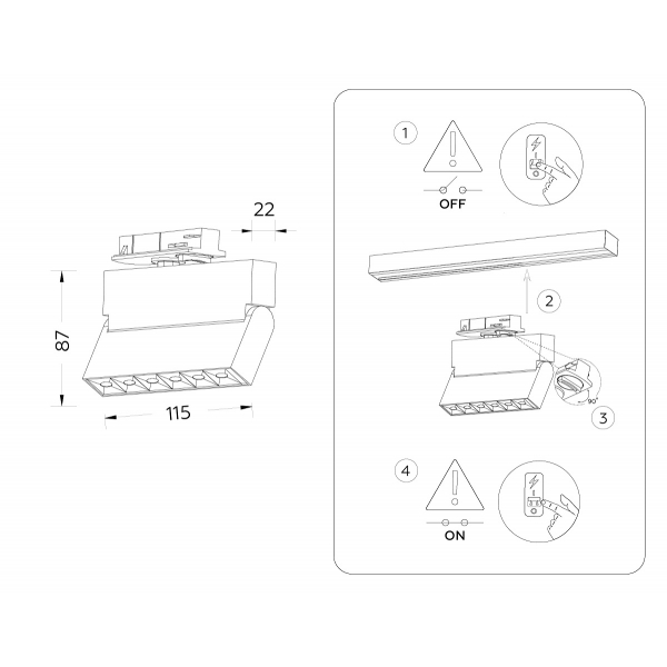 Трековый светодиодный светильник Ambrella light Track System GL6811 Трековый светодиодный светильник Ambrella light Track System GL6811