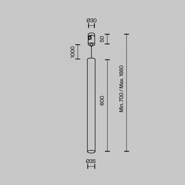 Трековый светильник Maytoni Technical TR156-1-5W3K-PT