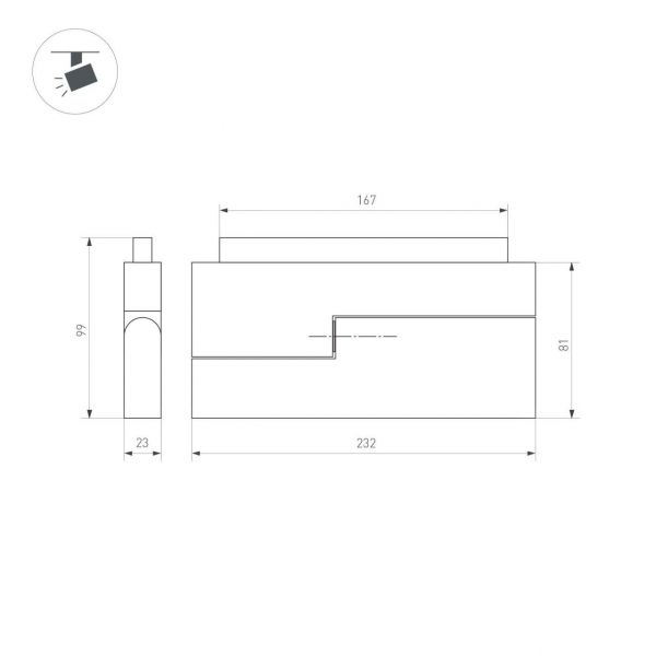 Трековый светодиодный светильник для магнитного шинопровода Arlight Mag-Orient-Flat-Fold-S230-12W Day4000 034661(1) Трековый светодиодный светильник для магнитного шинопровода Arlight Mag-Orient-Flat-Fold-S230-12W Day4000 034661(1)