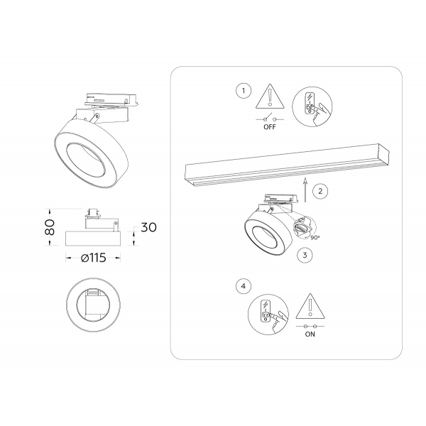 Трековый светодиодный светильник Ambrella light Track System GL6868 Трековый светодиодный светильник Ambrella light Track System GL6868