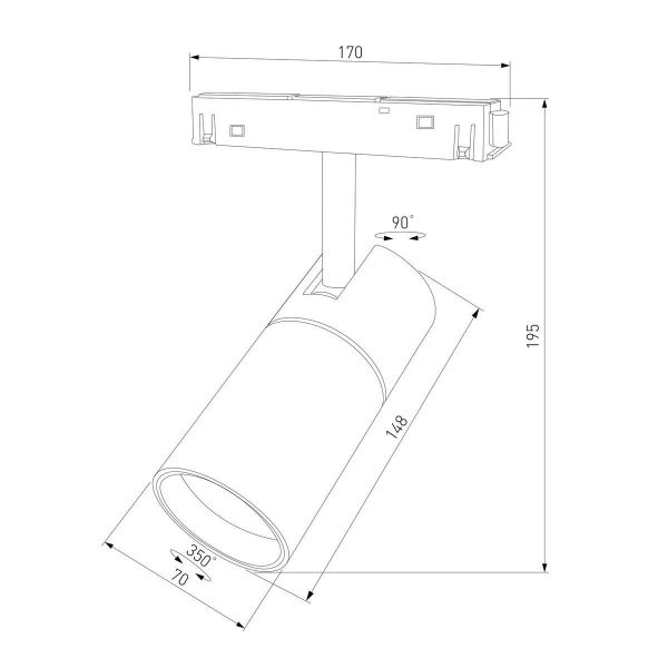 Трековый светодиодный светильник Elektrostandard Slim Magnetic 85197/01 a066589 Трековый светодиодный светильник Elektrostandard Slim Magnetic 85197/01 a066589