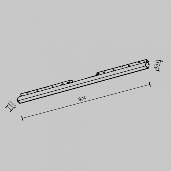 Трековый светодиодный светильник Maytoni Technical Basis TR030-2-30W2.7K-B Трековый светодиодный светильник Maytoni Technical Basis TR030-2-30W2.7K-B