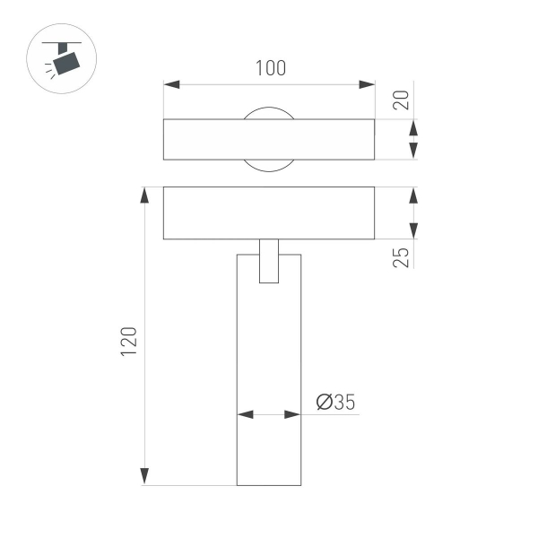 Трековый светодиодный светильник Arlight Mag-Spot-25-R90-9W Day4000 035000(1) Трековый светодиодный светильник Arlight Mag-Spot-25-R90-9W Day4000 035000(1)