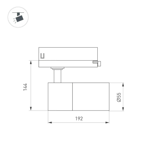 Трековый светодиодный светильник Arlight LGD-Artemis-Track-4TR-R55-12W Warm3000 048326 Трековый светодиодный светильник Arlight LGD-Artemis-Track-4TR-R55-12W Warm3000 048326