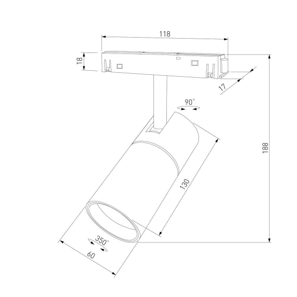 Трековый светодиодный светильник Elektrostandard Slim Magnetic Kars 85524/01 a069471 Трековый светодиодный светильник Elektrostandard Slim Magnetic Kars 85524/01 a069471
