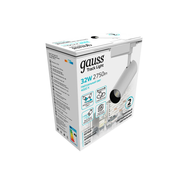 Трековый светодиодный светильник Gauss Track Light Led TR072 Трековый светодиодный светильник Gauss Track Light Led TR072
