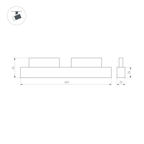 Трековый светодиодный светильник Arlight Mag-Orient-Flat-L465-12W Day4000 048732 Трековый светодиодный светильник Arlight Mag-Orient-Flat-L465-12W Day4000 048732