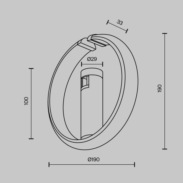 Трековый светильник Maytoni Technical TR230-1-10W3K-B