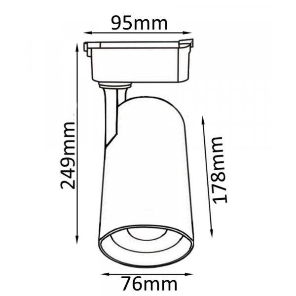 Трековый светильник однофазный Crystal Lux CLT 0.31 006 30W BL Трековый светильник однофазный Crystal Lux CLT 0.31 006 30W BL