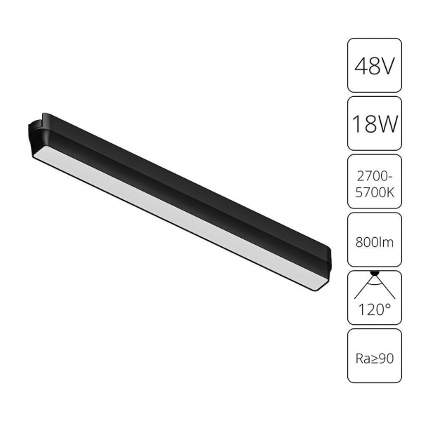 Трековый светодиодный светильник Arte Lamp Rapid A2968PL-1BK Трековый светодиодный светильник Arte Lamp Rapid A2968PL-1BK