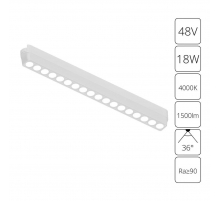 Трековый светодиодный светильник Arte Lamp Rapid A6169PL-1WH