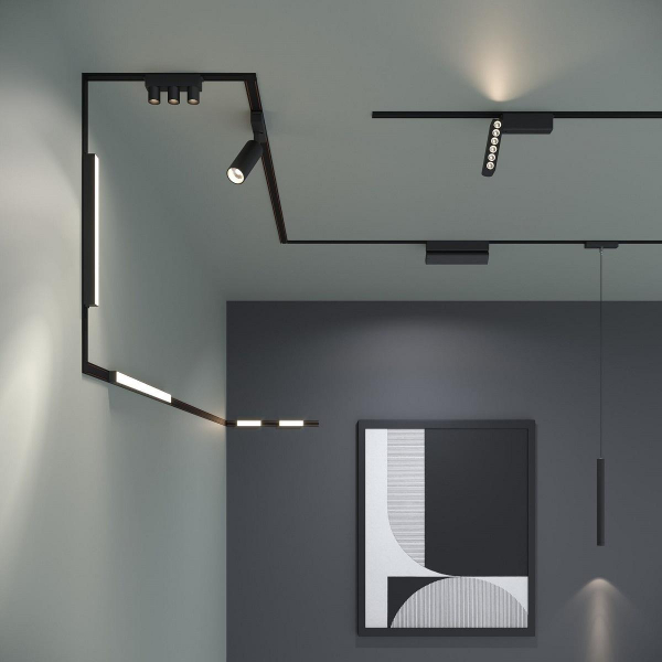 Трековый светодиодный светильник Elektrostandard Flat Magnetic Arcos 85096/01 черный a063713 Трековый светодиодный светильник Elektrostandard Flat Magnetic Arcos 85096/01 черный a063713