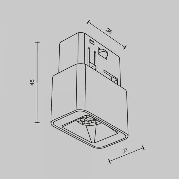 Трековый светодиодный светильник Maytoni Technical Exility Points S TR100-2-2W3K-S-B Трековый светодиодный светильник Maytoni Technical Exility Points S TR100-2-2W3K-S-B