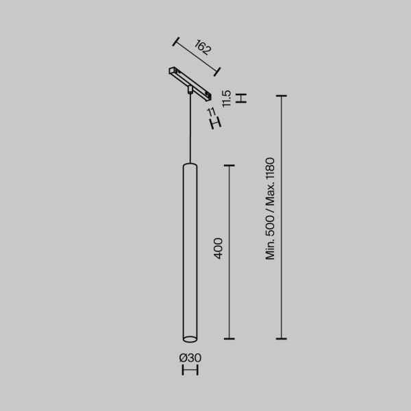 Трековый светильник Maytoni Technical EXILITY X Focus Led TR245-7W4K-B