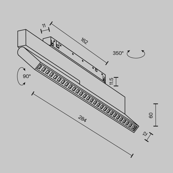 Трековый светильник Maytoni Technical EXILITY X Points Rot TR242-4-12WTW-DD2-B