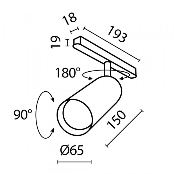 Трековый светильник Maytoni Technical Focus LED TR032-2-20W2.7K-M-B Трековый светильник Maytoni Technical Focus LED TR032-2-20W2.7K-M-B
