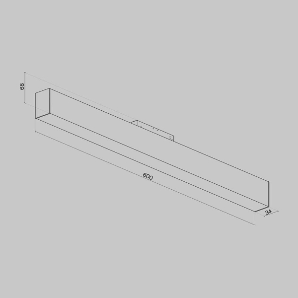 Трековый светодиодный светильник для магнитного шинопровода Maytoni Track lamps TR012-2-20W3K-B
