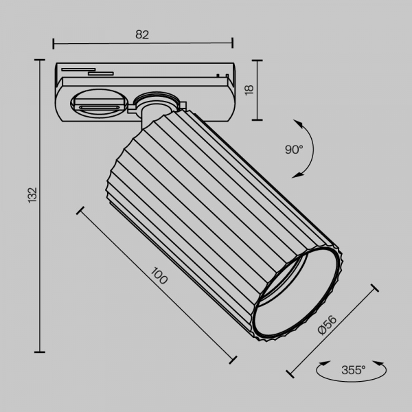 Трековый светильник Maytoni Technical Unity Calipso TR218-1-GU10-W Трековый светильник Maytoni Technical Unity Calipso TR218-1-GU10-W