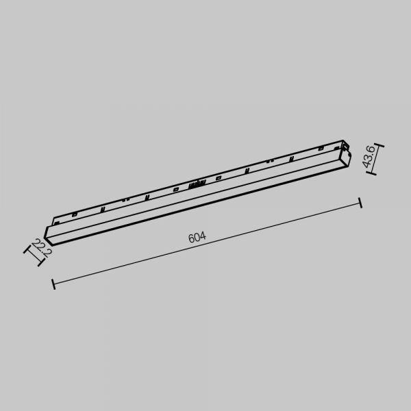 Трековый светодиодный светильник Maytoni Technical Basis TR030-2-24W2.7K-B Трековый светодиодный светильник Maytoni Technical Basis TR030-2-24W2.7K-B