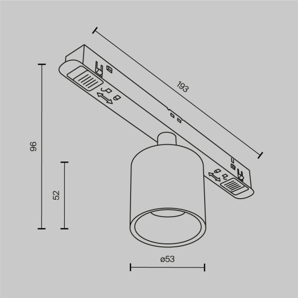 Трековый светодиодный светильник Maytoni Technical Magnetic Exility Alfa S TR132-2-7W4K-BS
