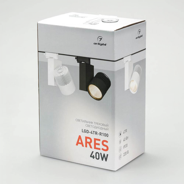Трековый светодиодный светильник Arlight LGD-Ares-4TR-R100-40W Warm3000 026375 Трековый светодиодный светильник Arlight LGD-Ares-4TR-R100-40W Warm3000 026375