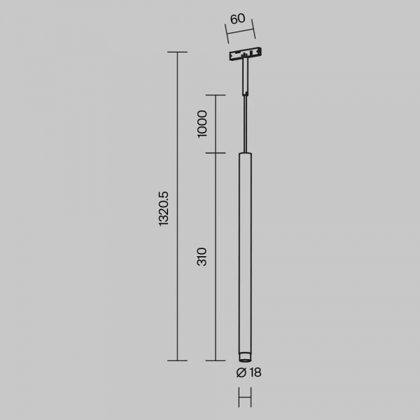 Трековый подвесной светильник Maytoni Technical Skim TR191-1-3W4K-M-BBS
