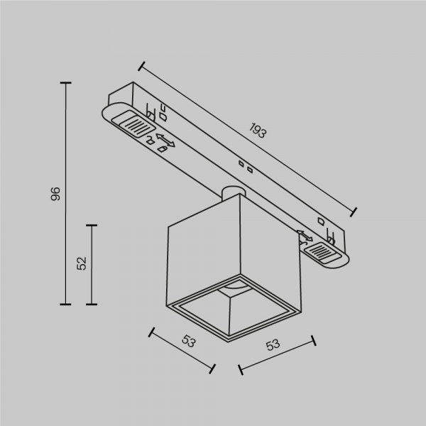 Трековый светодиодный светильник Maytoni Technical Magnetic Exility Alfa S TR133-2-7W4K-BS Трековый светодиодный светильник Maytoni Technical Magnetic Exility Alfa S TR133-2-7W4K-BS