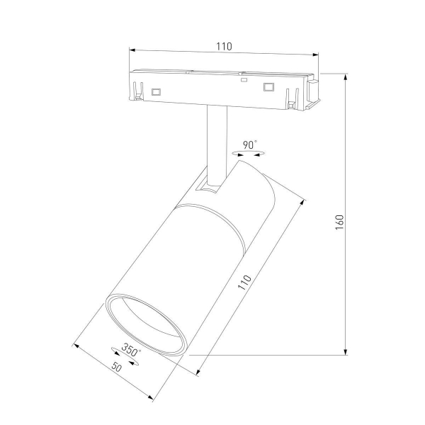 Трековый светодиодный светильник Elektrostandard Slim Magnetic 85011/01 a067378 Трековый светодиодный светильник Elektrostandard Slim Magnetic 85011/01 a067378