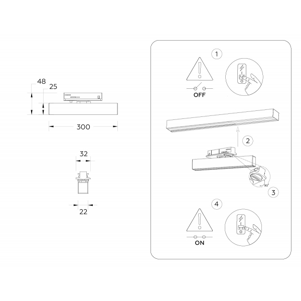 Трековый светодиодный светильник Ambrella light Track System GL6761 Трековый светодиодный светильник Ambrella light Track System GL6761