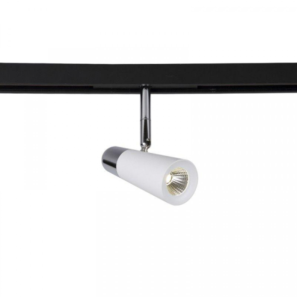 Трековый светодиодный светильник для магнитного шинопровода Crystal Lux Space CLT 0.33 006 12W WH-CH 4000K Трековый светодиодный светильник для магнитного шинопровода Crystal Lux Space CLT 0.33 006 12W WH-CH 4000K