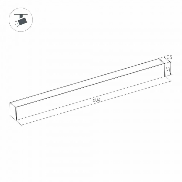 Трековый светодиодный светильник Arlight Mag-Flat-45-L605-18W Day4000 046583 Трековый светодиодный светильник Arlight Mag-Flat-45-L605-18W Day4000 046583