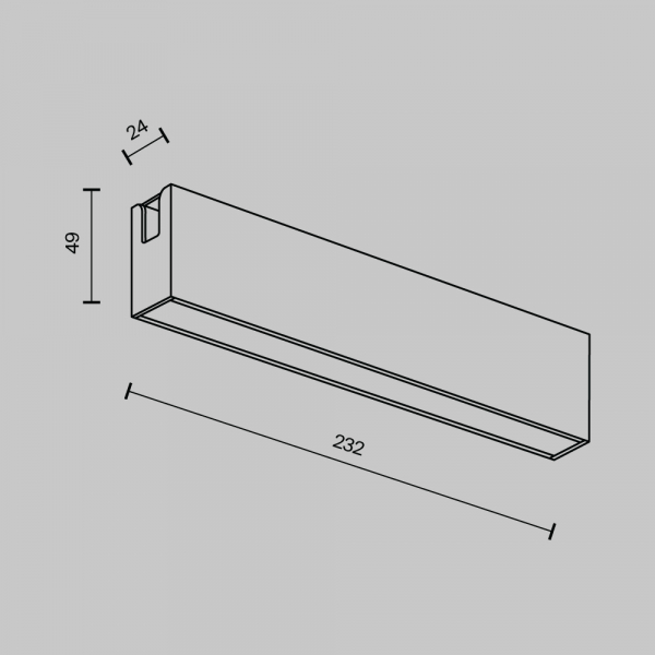 Трековый светильник Maytoni Technical TR151-1-12W3K-PT