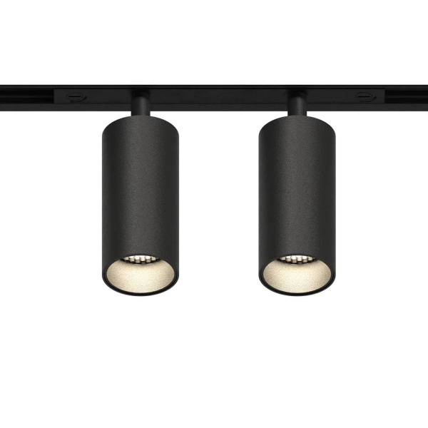 GRAFFIT Трековый светильник TWIN-SPOT LED 48В 2x6Вт 3000К CRI90 15° NO-DIM угольно-черный