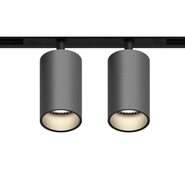 GRAFFIT Трековый светильник TWIN-SPOT LED 48В 2x10Вт 4000К CRI90 15° NO-DIM угольно-черный