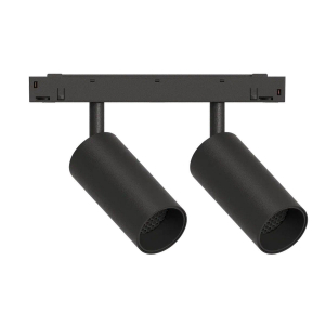 GRAFFIT Трековый светильник TWIN-SPOT LED 48В 2x6Вт 4000К CRI90 36° NO-DIM угольно-черный