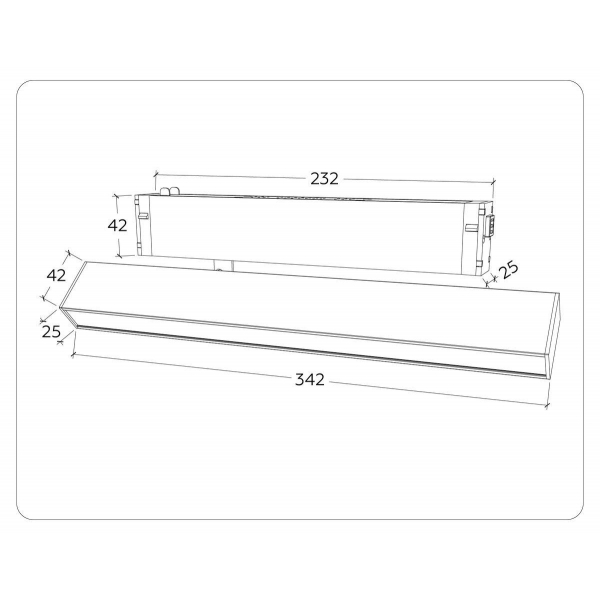 Трековый светодиодный светильник Ambrella Light Track System Magnetic 220V GL1332 Трековый светодиодный светильник Ambrella Light Track System Magnetic 220V GL1332