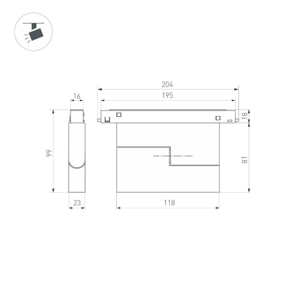Трековый светодиодный светильник Arlight MAG-ORIENT-FLAT-FOLD-S195-6W Warm3000 035854(1) Трековый светодиодный светильник Arlight MAG-ORIENT-FLAT-FOLD-S195-6W Warm3000 035854(1)