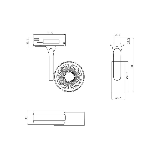 Трековый светодиодный светильник Maytoni Technical Unity Oko TR024-1-10W3K Трековый светодиодный светильник Maytoni Technical Unity Oko TR024-1-10W3K