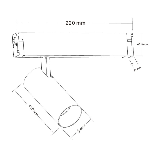 Светильник трековый Crystal Lux CLT 0.35 003 18W BL 4000K