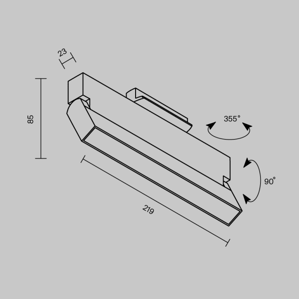 Трековый светильник Maytoni Technical TR223-1-12WCCT-W-W
