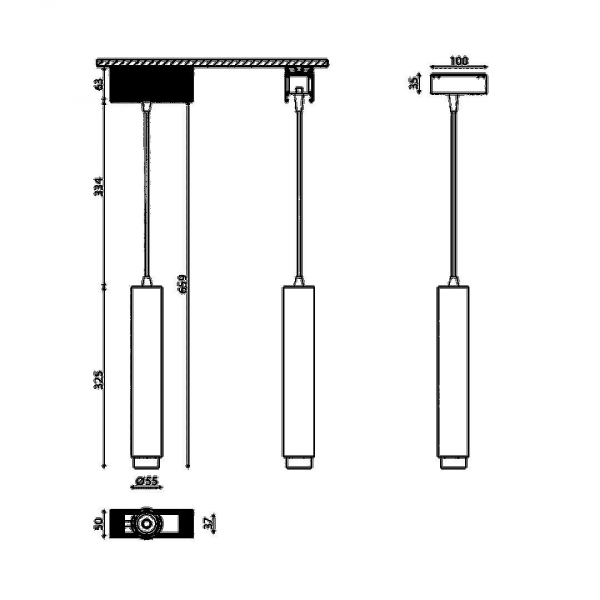 Трековый светодиодный светильник DesignLed SY-DIM-601241-BL-10-WW 007365 Трековый светодиодный светильник DesignLed SY-DIM-601241-BL-10-WW 007365